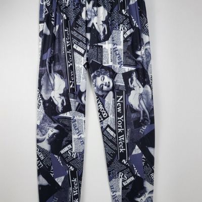 Anna-Kaci Marilyn Monroe Newspaper Inspired Stretchy Printed Leggings New